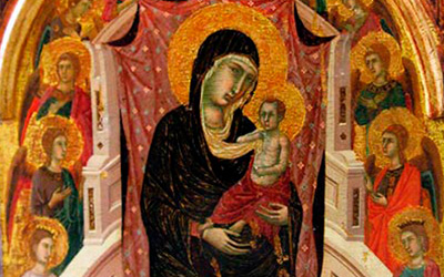 Madonna con bambino e santi – Duccio di Buoninsegna